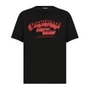 Dsquared2 Tryckt T-shirt Black, Herr