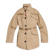 Dsquared2 Jacka med logotyp Beige, Dam