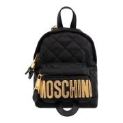 Moschino Ryggsäck med logotyp Black, Dam