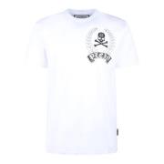 Philipp Plein Kontrasttryck Bomull T-shirt White, Herr