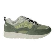 Karhu Mocka Lädersneaker med Tyginsatser Green, Herr