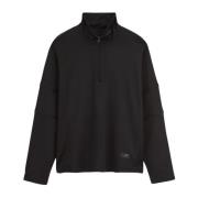 MM6 Maison Margiela Svart Bomull Zip-Up Tröja Black, Herr