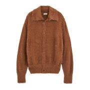 Dries Van Noten Långärmad Kamel Cardigan Brown, Herr