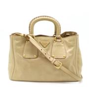 Prada Vintage Pre-owned Laeder prada-vskor Beige, Dam