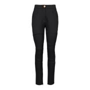 Balmain Ull skinny-fit byxor Black, Dam