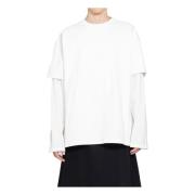 Jil Sander Kokos Crewneck T-shirt med Logo Print White, Herr