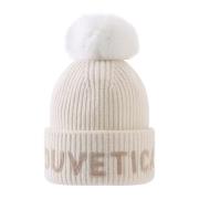 Duvetica Ivory Logo Unisex Mössa Beige, Dam