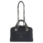 Chanel Vintage Pre-owned Tyg handvskor Black, Dam