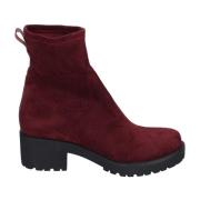 Docksteps Mocka Ankelboots för Kvinnor Red, Dam