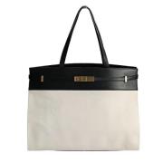 Yves Saint Laurent Vintage Pre-owned Canvas axelremsvskor White, Dam