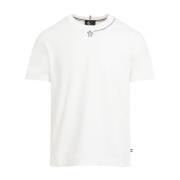 Moncler Kräm Kortärmad T-shirt White, Herr