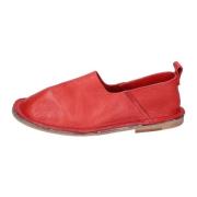 Moma Vintage Läder Slip-On Loafers för Kvinnor Red, Dam