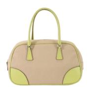 Prada Vintage Pre-owned Canvas prada-vskor Beige, Dam