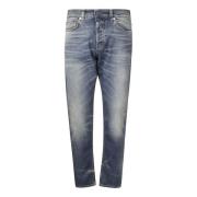 Haikure Faded Blue Slim Leg Jeans Blue, Herr