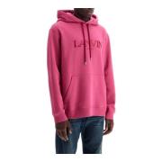 Lanvin Huvtröja med broderad logotyp Pink, Herr