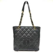 Chanel Vintage Pre-owned Laeder totevskor Black, Dam