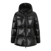 Duvetica Svart huva dunjacka Aw23 Black, Dam