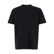 Emporio Armani Svarta T-shirts och Polos med Aquila Ricamato Black, He...