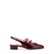 Carel Burgundy Patent Klack Skor Red, Dam