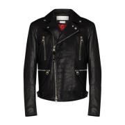 Alexander McQueen Svart Bikerjacka Black, Herr