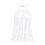 The Attico Kristallribbad Tanktop Vit White, Dam