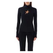 Mugler Svart stjärntopp Aw24 Black, Dam