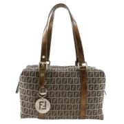 Fendi Vintage Pre-owned Canvas axelremsvskor Brown, Dam