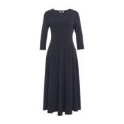 Gender Elegant Blå Midi Klänning Aw24 Blue, Dam