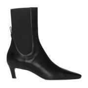 TotêMe Svarta Läder Ankelboots Black, Dam