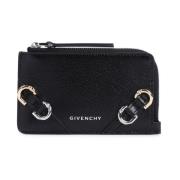 Givenchy Svart Läder Plånbok Stilfull Modern Kvinna Black, Dam