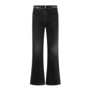 Givenchy Svarta Denim Boot Cut Byxor Black, Dam