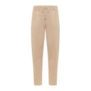 Kiton Beige Bomullsjoggers Lättvikt Bekväm Stil Beige, Herr