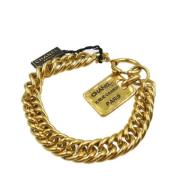 Chanel Vintage Pre-owned Tyg armband Yellow, Dam