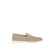 Kiton Klassiska kalvskinnspenny loafers Beige, Herr