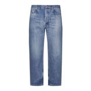 Saint Laurent Ljusblå Denim Straight Leg Jeans Blue, Herr