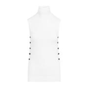 Giorgio Armani Vento Stickad Topp White, Dam