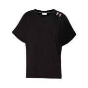 Liu Jo Svart Trendy Logo Print T-shirt Black, Dam