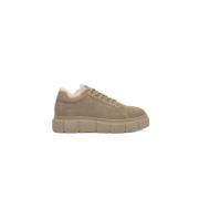 Cerruti 1881 Platform Sneakers i Äkta Läder Beige, Dam