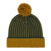 GALLO Grön Ull Kashmir Beanie Fiskare Ribb Multicolor, Unisex