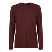 Gallo Burgundy Bomull Crew-Neck Långärmad T-shirt Red, Unisex