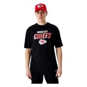 New Era Chiefs Script Grafisk T-shirt Svart Black, Herr