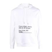 Calvin Klein Jeans Hoodie med Stil White, Herr