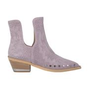 Alma EN Pena Studded ankle boot with side openings Purple, Dam