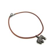 Hermès Vintage Pre-owned Laeder halsband Brown, Dam