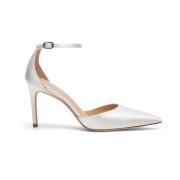 Stuart Weitzman Minimalistisk Rem Pump White, Dam