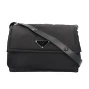 Prada Vintage Pre-owned Nylon axelremsvskor Black, Dam