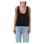 Retrofête Kristall Tanktop Svart Aw24 Black, Dam