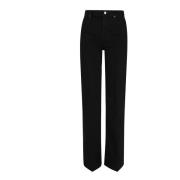 7 For All Mankind Svarta Flare Jeans Aw24 Black, Dam