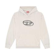 Diesel Snygga Sweatshirts för Män White, Herr