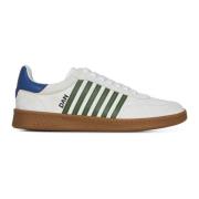 Dsquared2 Vita Mocka Läder Sneakers Gummisula White, Herr